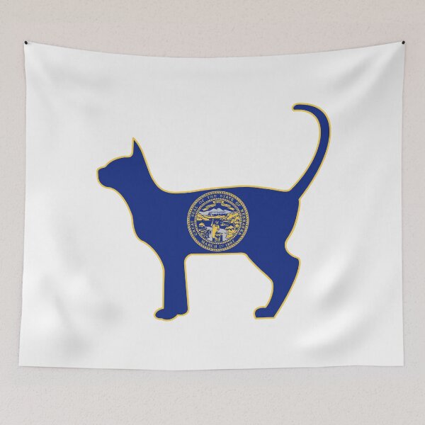 Item preview, State of Nebraska Flag for Cat Lovers designed and sold by Gsallicat.