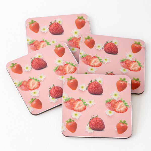 Item preview, Red Strawberries and White Flowers Collage, Juicy Red Strawberries  designed and sold by silviaol.