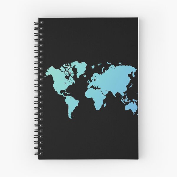 Item preview, Blue World Map: Travel Themed, Ombre, Faded Earth designed and sold by Celosia Liv.