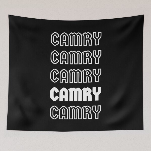 Item preview, Toyota Camry text design repeat black and white designed and sold by Jdm-Knights.