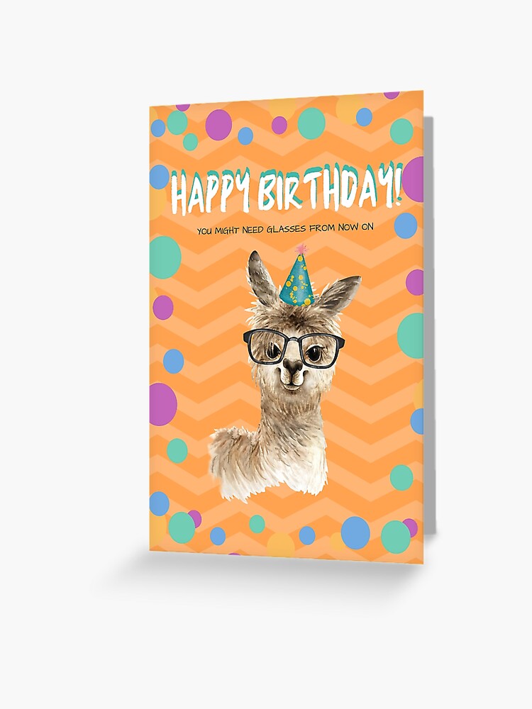 HAPPY BIRTHDAY ALPACA CARD Greeting Card