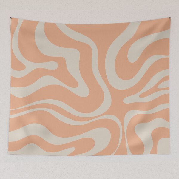 Item preview, Modern Retro Liquid Swirl Abstract Pattern in Apricot Peach designed and sold by kierkegaard.