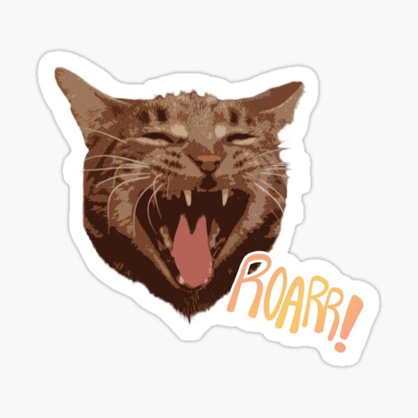 Cat Lovers collection: roarr! monochromatic Sticker