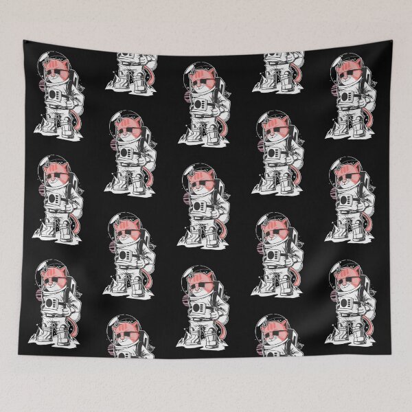 Item preview, Cat Astronaut - Black and white designed and sold by crazycollective.