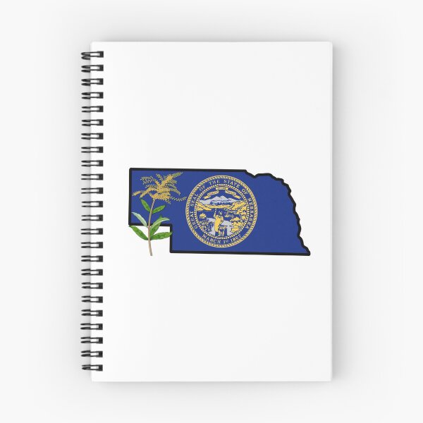 Item preview, State of Nebraska Flag with State Flower Goldenrod designed and sold by Gsallicat.