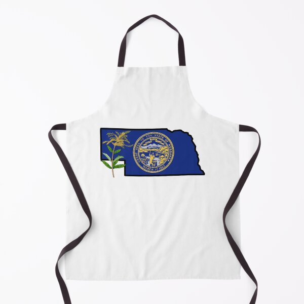 Item preview, State of Nebraska Flag with State Flower Goldenrod designed and sold by Gsallicat.