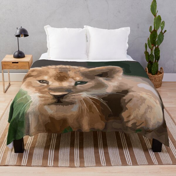 Item preview, The baby lion cub is preparing to attack its prey. designed and sold by Karine Dupras.