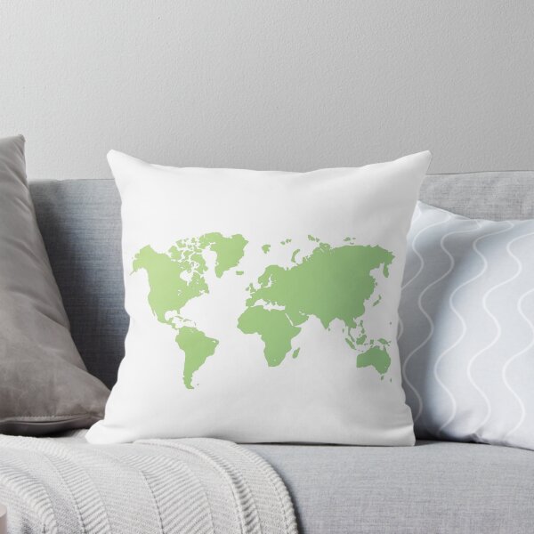 Item preview, Green World Map: Travel Themed, Ombre, Faded Earth designed and sold by Celosia Liv.