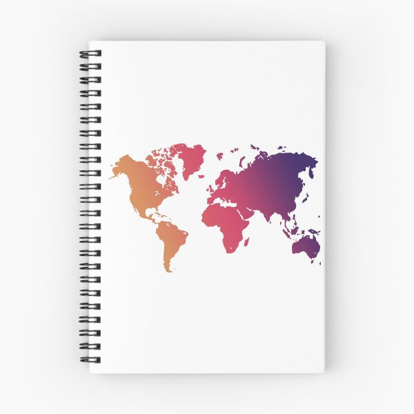 Item preview, Orangelo Plum World Map: Travel Themed, Ombre, Faded Earth designed and sold by Celosia Liv.