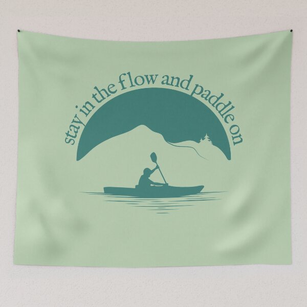 Item preview, Kayaking - Stay In The Flow And Paddle On - Green - 04 designed and sold by serenaking.
