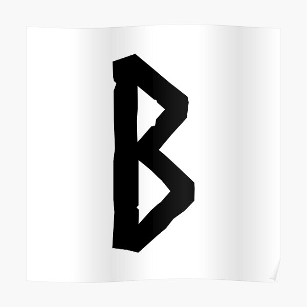 "B – Norse Mythology - Black Letter B" Poster For Sale By ...