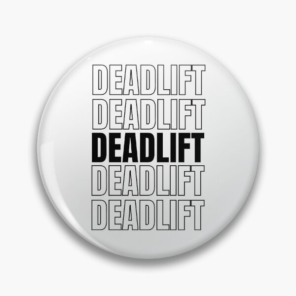 Item preview, Deadlift Repeated Text Black - Funny Gym designed and sold by GymWearDepot.