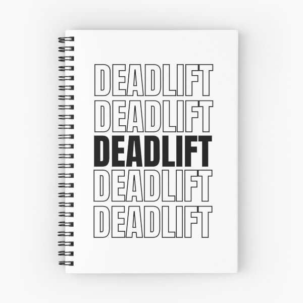 Item preview, Deadlift Repeated Text Black - Funny Gym designed and sold by GymWearDepot.