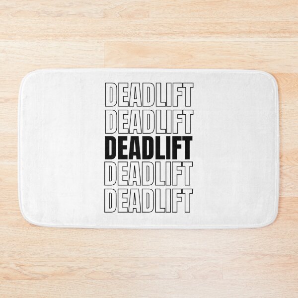 Item preview, Deadlift Repeated Text Black - Funny Gym designed and sold by GymWearDepot.