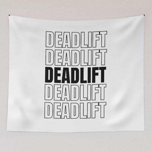 Item preview, Deadlift Repeated Text Black - Funny Gym designed and sold by GymWearDepot.
