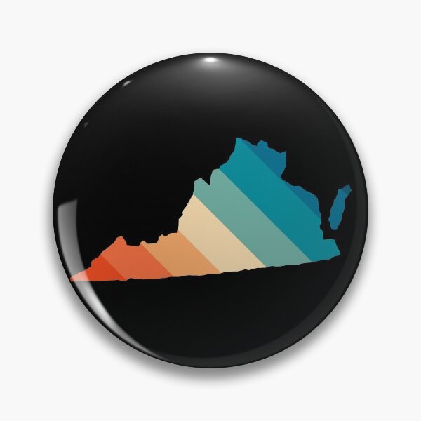 Artikelvorschau, Virginia State Retro Karte entworfen und verkauft von Texterns.