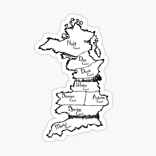 Map of Prythian, ACOTAR Map, Realm of Faeries Map, A Court of Thorns and  Roses Map, A Court of Mist and Fury Map, Map of Acotar World 