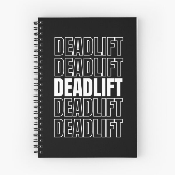 Item preview, Deadlift Repeated Text White - Funny Gym designed and sold by GymWearDepot.
