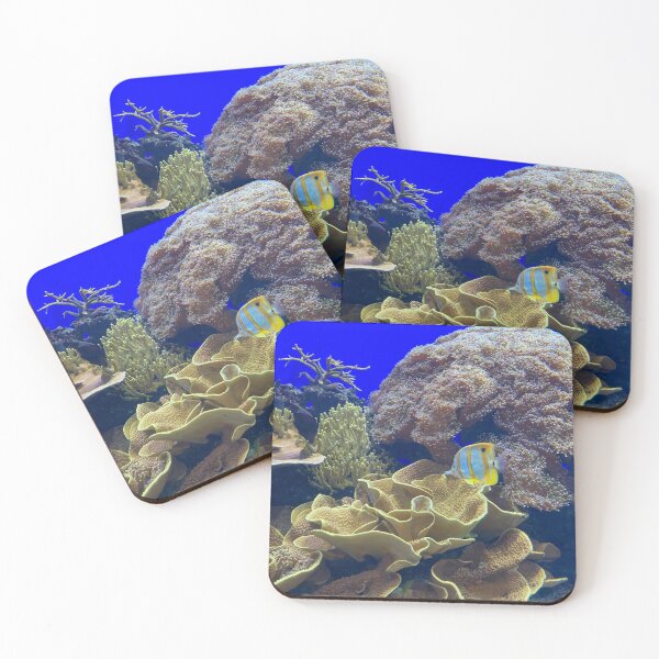 Item preview, Copperband butterflyfish in coral reef designed and sold by JuliVogel.