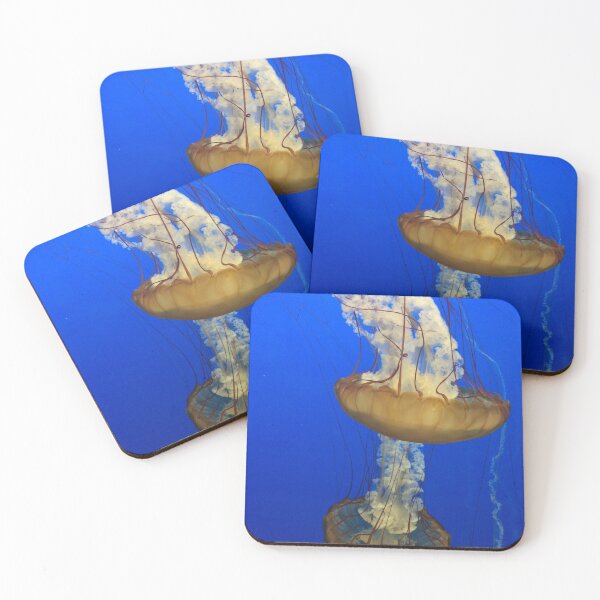 Item preview, Jellyfish with blue background designed and sold by JuliVogel.