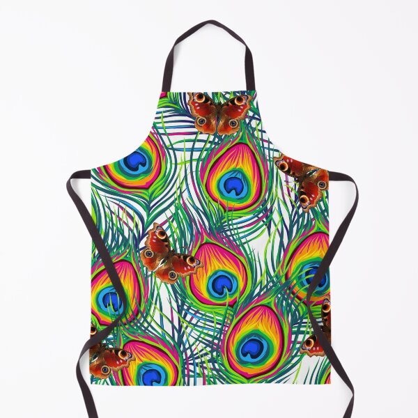 Item preview, Colorful Peacock Feathers and Butterflies Abstract Pattern designed and sold by silviaol.