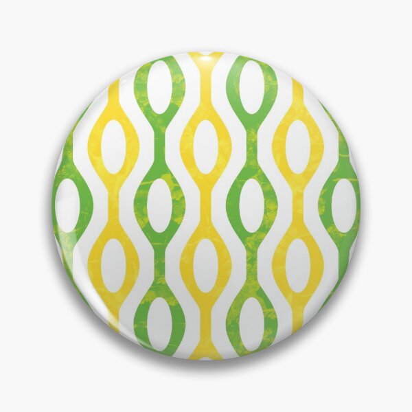 Item preview, Patrón circular de línea ondulada verde amarillo y blanco designed and sold by BLMcreations.