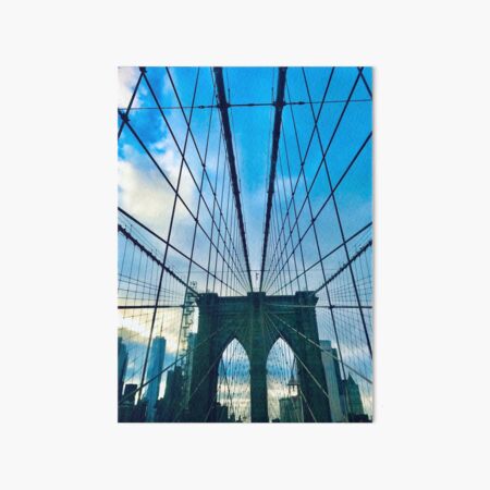 Artikel-Vorschau von Brooklyn Bridge in der Abenddämmerung, designt und verkauft von WakeUpYourHome.