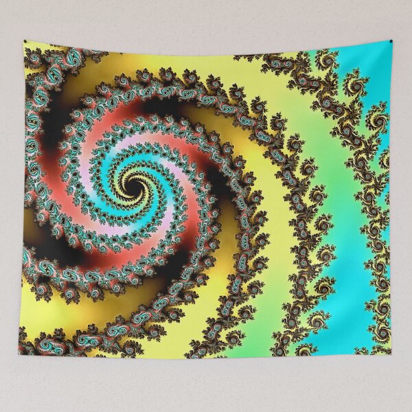 Item preview, Funky Spiral Pastel Rainbow Fractal designed and sold by SeaChangeDesign.