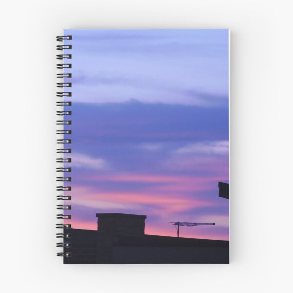 Item preview, evening cloudy sunset sky multicolor pastel pink purple blue bleeding colours silhouette photography designed and sold by leiriin.