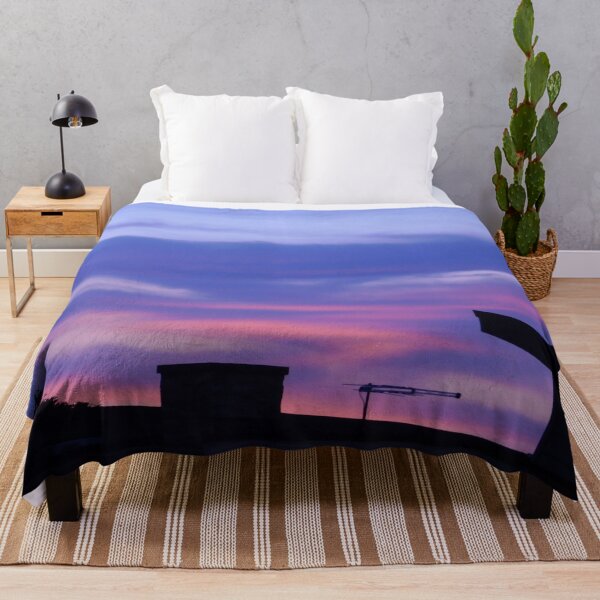 Item preview, evening cloudy sunset sky multicolor pastel pink purple blue bleeding colours silhouette photography designed and sold by leiriin.