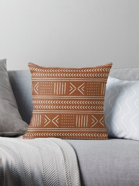 Item preview,  burnt orange mud cloth - arrow cross dot - mudcloth home decor designed and sold by littlearrow.