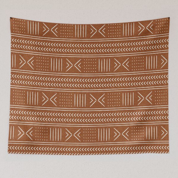 Item preview,  burnt orange mud cloth - arrow cross dot - mudcloth home decor designed and sold by littlearrow.