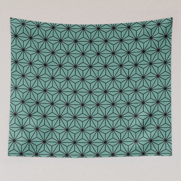 Item preview, Sheen Green Asanoha - Japanese Traditional Pattern designed and sold by KinitaDesign.