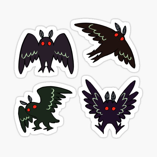 Mothman Stickers - Set of 4 Sticker