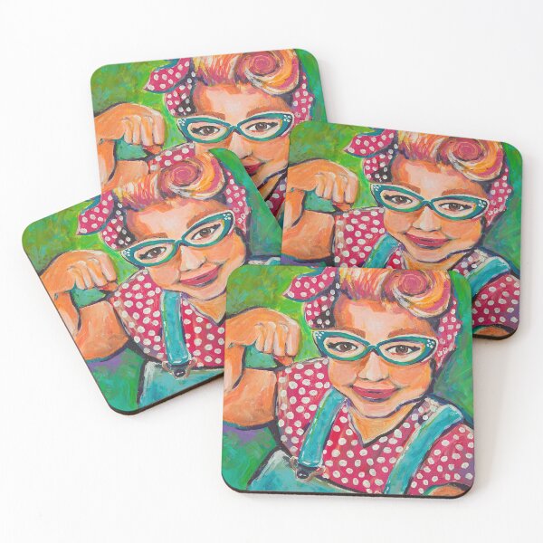 Item preview, Portrait of Vintage JoAnn( age 63)  as Rosie the Riveter. designed and sold by vintagejoann.