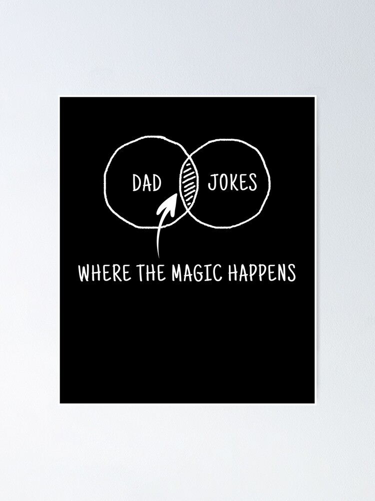 Dad Jokes Where The Magic Happens Poster For Sale By Elsieunderwood