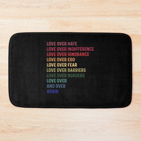 Item preview, Love over hate indifference ignorance ego fear barriers borders Love over and over again designed and sold by ElsieUnderwood.