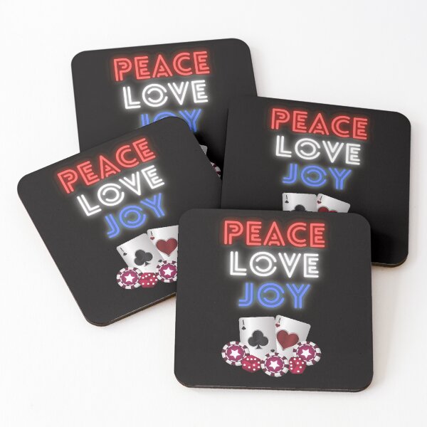 Item preview, Poker Peace Love Joy designed and sold by SloganExpress.