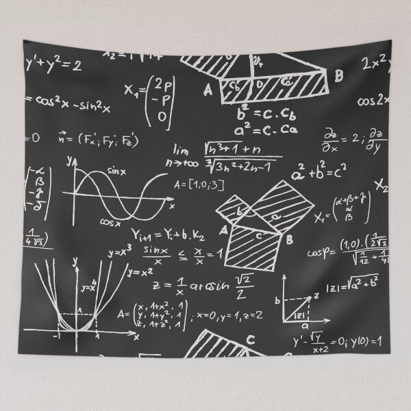 Item preview, Chalkboard Mathematics Equations designed and sold by RaianasHome.