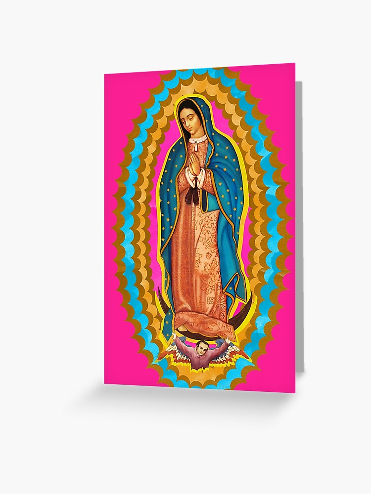 La Virgen De Guadalupe Mother Mary Madre de Dios Greeting Card by vagonart