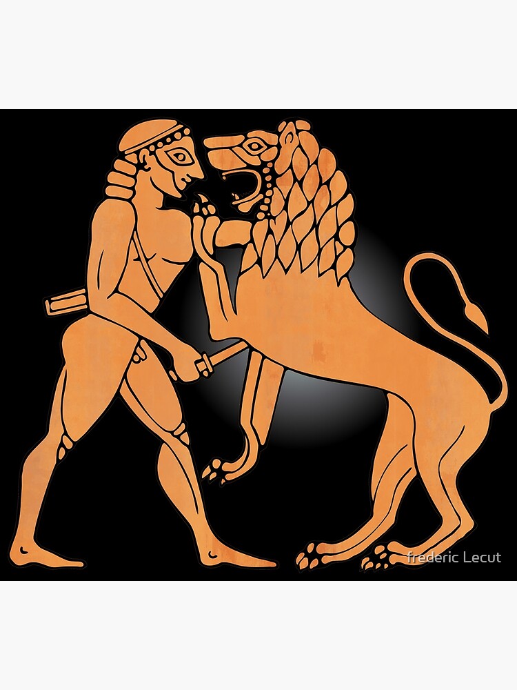 P Ster Heracles Y El Le N De Nemea De Fredlecut Redbubble