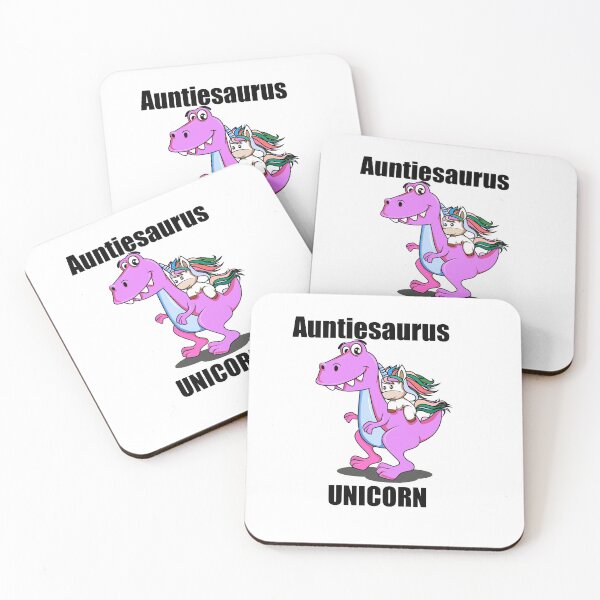 Item preview, Auntiesaurus and unicorn|cute unicorn riding on dinosaur  designed and sold by ritach11.