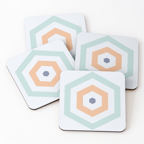 Aperçu de l'œuvre Motif géométrique: Hexagon Hive: Gulfstream créée et vendue par Red Wolf.