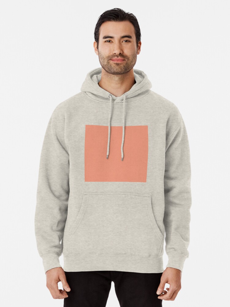 salmon color hoodie