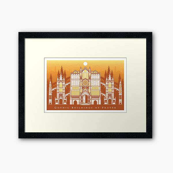 Gothic Buildings of Prayer Framed Art Print