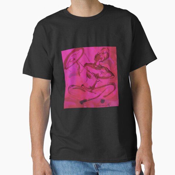 Magenta Model with Umbrella Classic T-Shirt