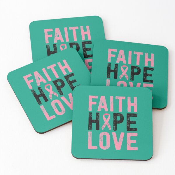 Item preview, Faith Hope Love - with Breast Cancer Ribbon designed and sold by guitarkel.
