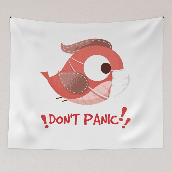 Item preview, Don't Panic Masked Bird designed and sold by Rickann.