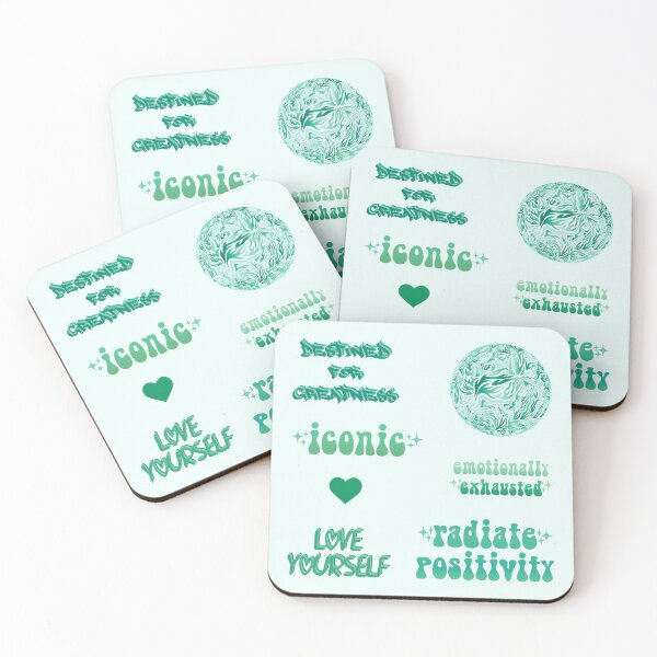 Aperçu de l'œuvre Pack de variétés Turquoise Positive Vibes créée et vendue par everything4eva.