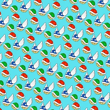Artwork thumbnail, Shells Pattern (Blue) by maplefoot